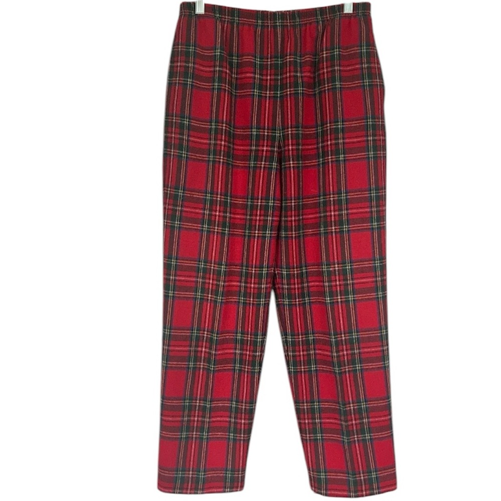 Vintage Plaid Pants Tartan Checkered Buffalo Glen Red Green Blue Black Size 10 P - Picture 7 of 15